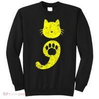 Cat Semicolon Depression Awareness Cat Lover Gift Sweatshirt thumb 0