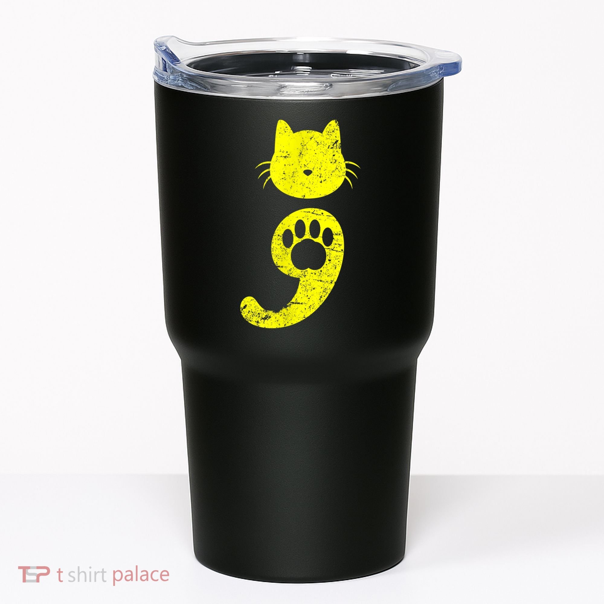 Cat Semicolon Depression Awareness Cat Lover Gift Tumbler