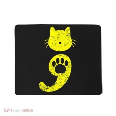 Cat Semicolon Depression Awareness Cat Lover Gift Mousepad