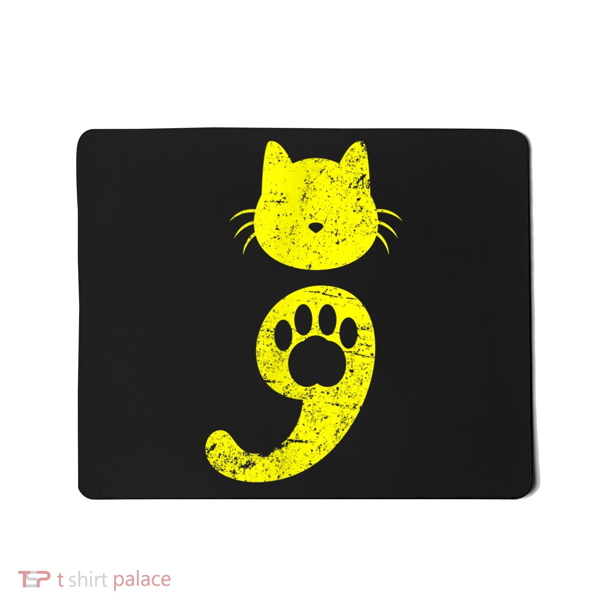 Cat Semicolon Depression Awareness Cat Lover Gift Mousepad