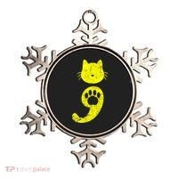 Cat Semicolon Depression Awareness Cat Lover Gift Ornament thumb 0