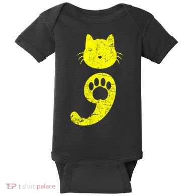 Cat Semicolon Depression Awareness Cat Lover Gift Baby Bodysuit