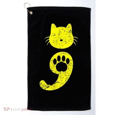 Cat Semicolon Depression Awareness Cat Lover Gift Golf Towel