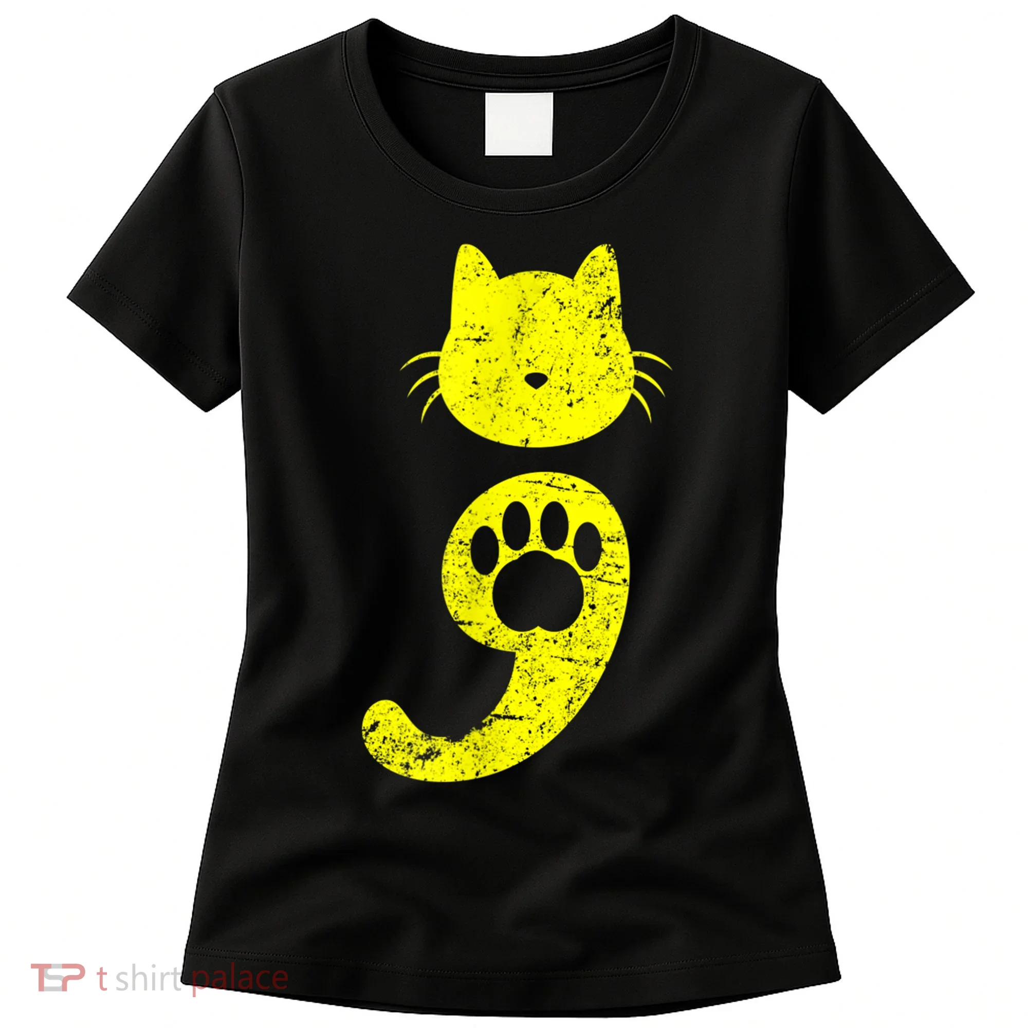 Cat Semicolon Depression Awareness Cat Lover Gift Women's T-Shirt