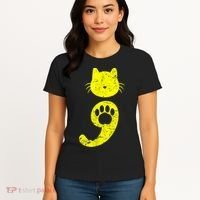 Cat Semicolon Depression Awareness Cat Lover Gift Women's T-Shirt thumb 4