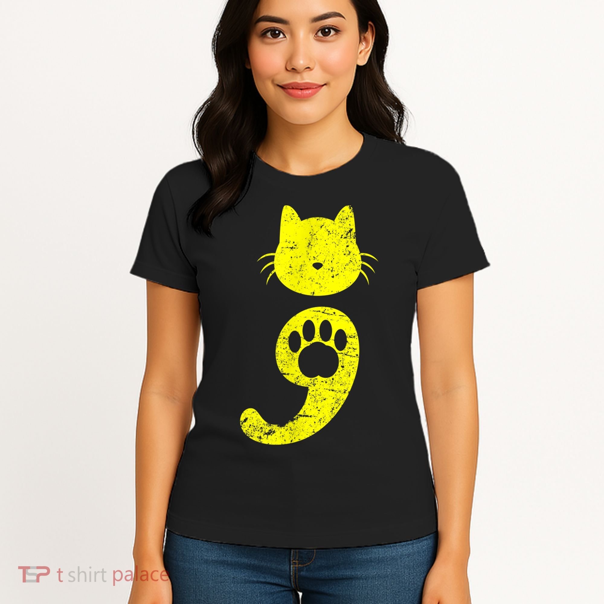 Cat Semicolon Depression Awareness Cat Lover Gift Women's T-Shirt