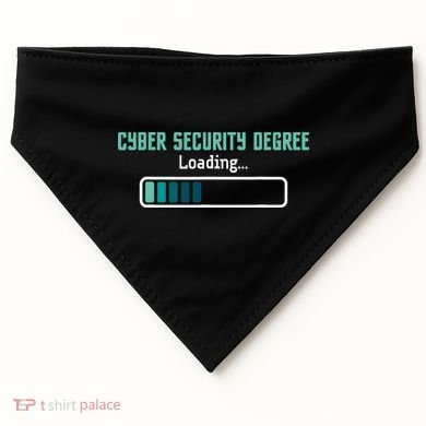 Cyber Security Degree Loading Computer Programmer Hacker USA-Made Doggie Bandana