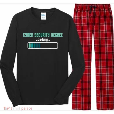 Cyber Security Degree Loading Computer Programmer Hacker Long Sleeve Pajama Set