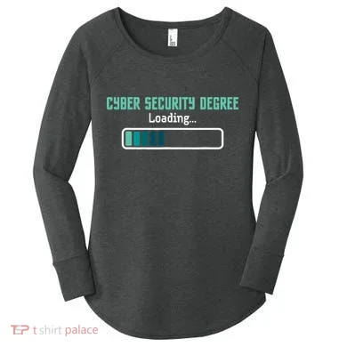 Cyber Security Degree Loading Computer Programmer Hacker Women's Perfect Tri Tunic Long Sleeve Shirt