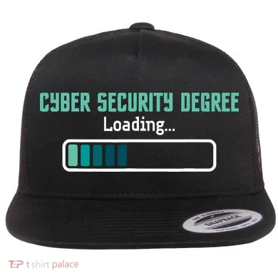 Cyber Security Degree Loading Computer Programmer Hacker Flat Bill Trucker Hat