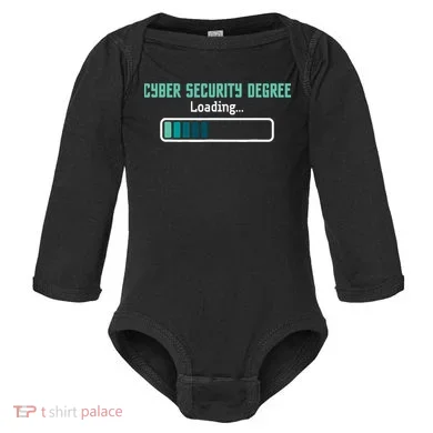 Cyber Security Degree Loading Computer Programmer Hacker Baby Long Sleeve Bodysuit