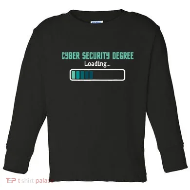 Cyber Security Degree Loading Computer Programmer Hacker Toddler Long Sleeve