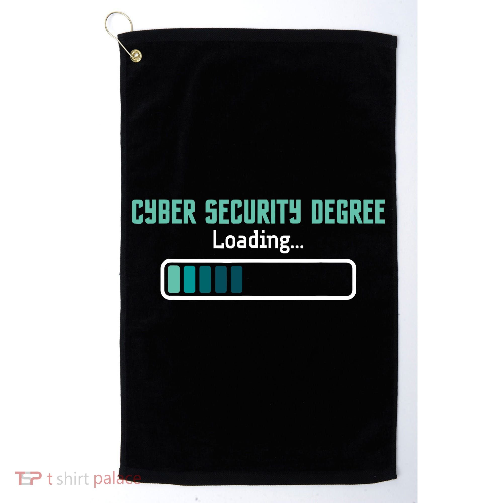 Cyber Security Degree Loading Computer Programmer Hacker Golf Towel