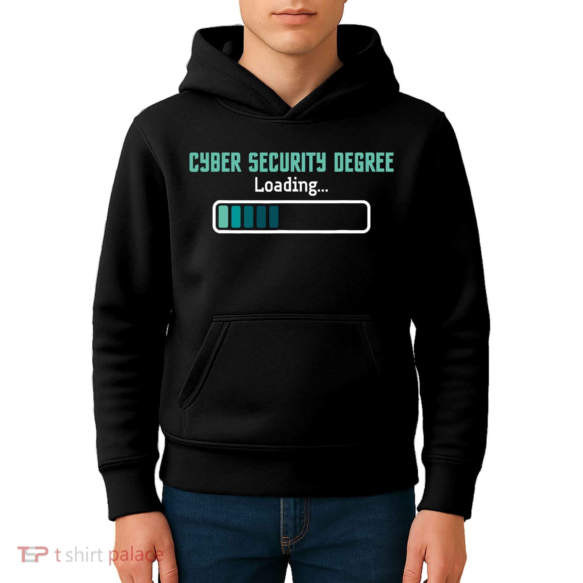 Cyber Security Degree Loading Computer Programmer Hacker Kids Hoodie