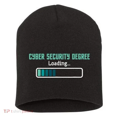 Cyber Security Degree Loading Computer Programmer Hacker Short Acrylic Beanie