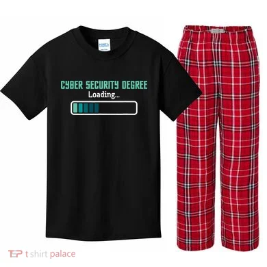 Cyber Security Degree Loading Computer Programmer Hacker Kids Plaid Pajama Set