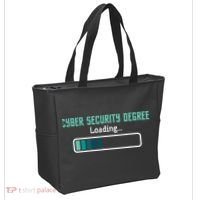 Cyber Security Degree Loading Computer Programmer Hacker Tote Bag thumb 2