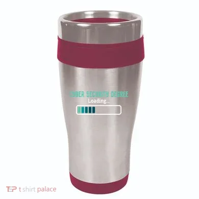 Cyber Security Degree Loading Computer Programmer Hacker 16oz Travel Tumbler