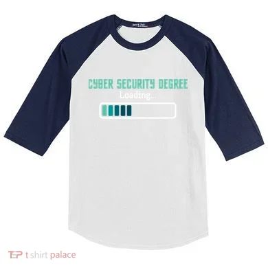 Cyber Security Degree Loading Computer Programmer Hacker Kids Colorblock Raglan Jersey