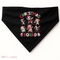 Christmas Squad Dabbing Farm Animals Family Matching Xmas USA-Made Doggie Bandana thumb 0