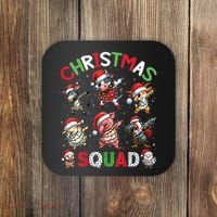 Christmas Squad Dabbing Farm Animals Family Matching Xmas Coaster thumb 0