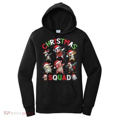 Christmas Squad Dabbing Farm Animals Family Matching Xmas Women's Hoodie