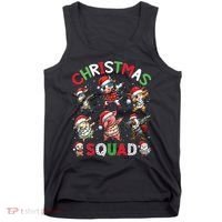Christmas Squad Dabbing Farm Animals Family Matching Xmas Tank Top thumb 0