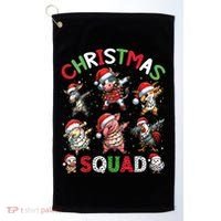 Christmas Squad Dabbing Farm Animals Family Matching Xmas Golf Towel thumb 0