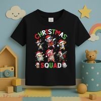 Christmas Squad Dabbing Farm Animals Family Matching Xmas Toddler T-Shirt thumb 3
