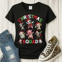Christmas Squad Dabbing Farm Animals Family Matching Xmas Women's T-Shirt thumb 3