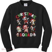 Christmas Squad Dabbing Farm Animals Family Matching Xmas Kids Sweatshirt thumb 0
