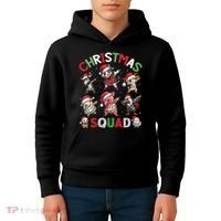 Christmas Squad Dabbing Farm Animals Family Matching Xmas Kids Hoodie thumb 4