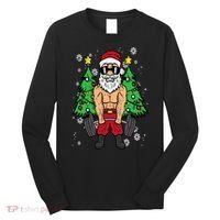 Christmas Santa Deadlift Xmas Weightlift Gym Long Sleeve Shirt thumb 0