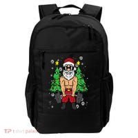 Christmas Santa Deadlift Xmas Weightlift Gym Backpack thumb 0