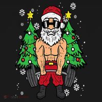 Christmas Santa Deadlift Xmas Weightlift Gym Women's Hoodie thumb 2