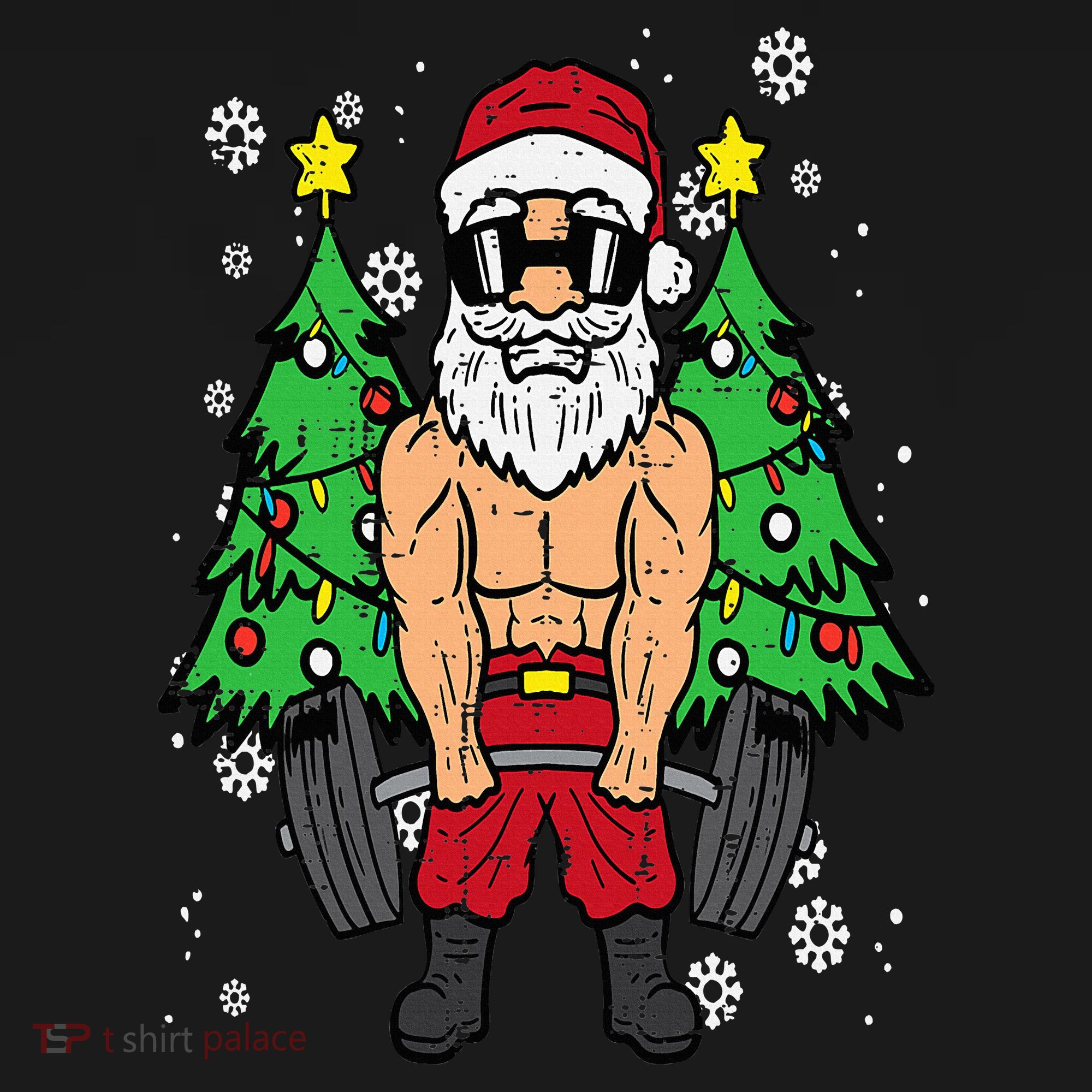 Christmas Santa Deadlift Xmas Weightlift Gym Baby Bodysuit