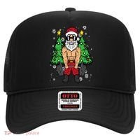 Christmas Santa Deadlift Xmas Weightlift Gym Hat thumb 0