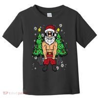 Christmas Santa Deadlift Xmas Weightlift Gym Toddler T-Shirt thumb 0