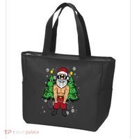 Christmas Santa Deadlift Xmas Weightlift Gym Tote Bag thumb 3