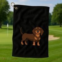 Cute Saying Dachshund Wiener Dog Gift Golf Towel thumb 1