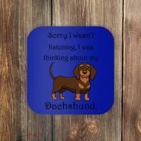 Cute Saying Dachshund Wiener Dog Gift Coaster thumb 0