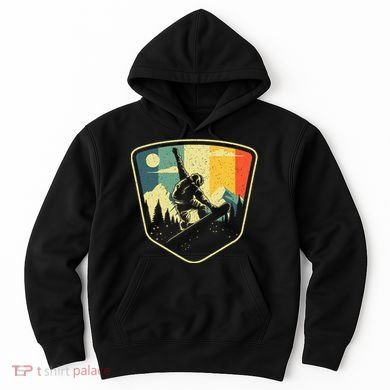 Cool Snowboarding Design Vintage Snowboarder Hoodie