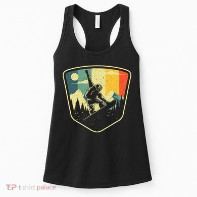 Cool Snowboarding Design Vintage Snowboarder Women's Tank Top