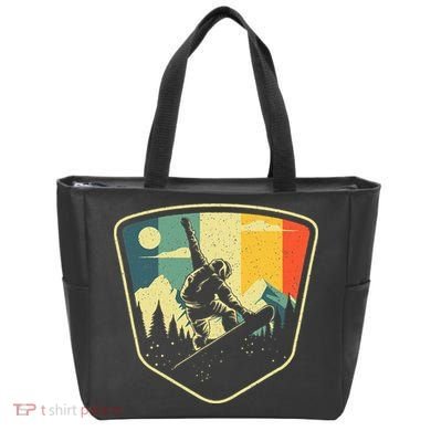 Cool Snowboarding Design Vintage Snowboarder Tote Bag