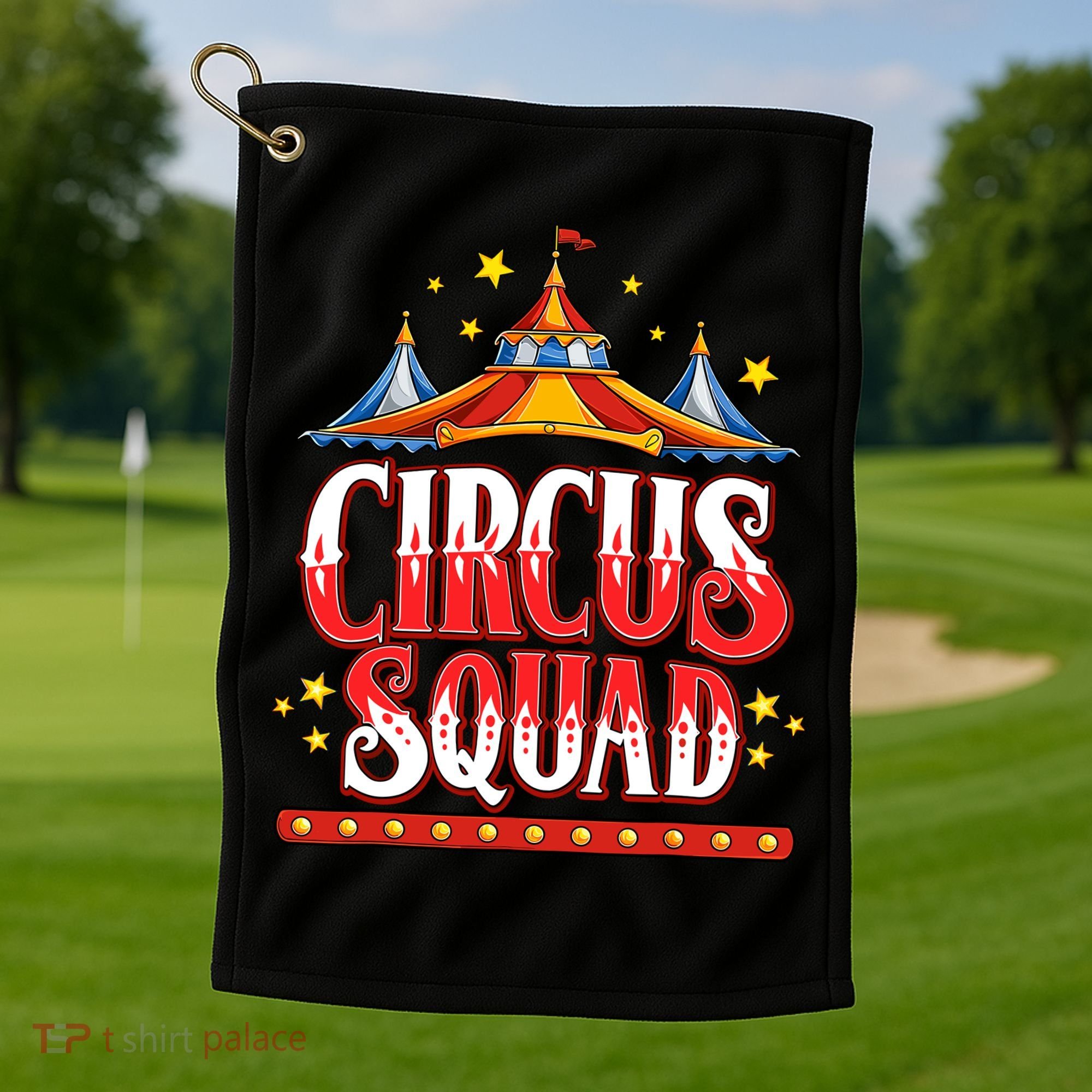 Circus Squad Event Carnival Staff Birthday Party Theme Show Golf Towel