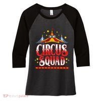 Circus Squad Event Carnival Staff Birthday Party Theme Show Women's Tri-Blend 3/4-Sleeve Raglan Shirt thumb 0
