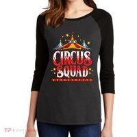 Circus Squad Event Carnival Staff Birthday Party Theme Show Women's Tri-Blend 3/4-Sleeve Raglan Shirt thumb 2