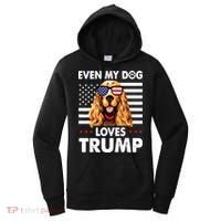 Cocker Spaniel Even My Dog Loves Trump Funny Women's Hoodie thumb 0