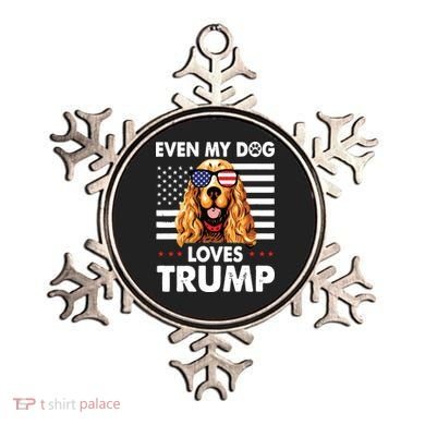 Cocker Spaniel Even My Dog Loves Trump Funny Ornament