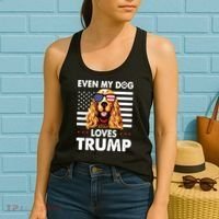 Cocker Spaniel Even My Dog Loves Trump Funny Women's Tank Top thumb 2